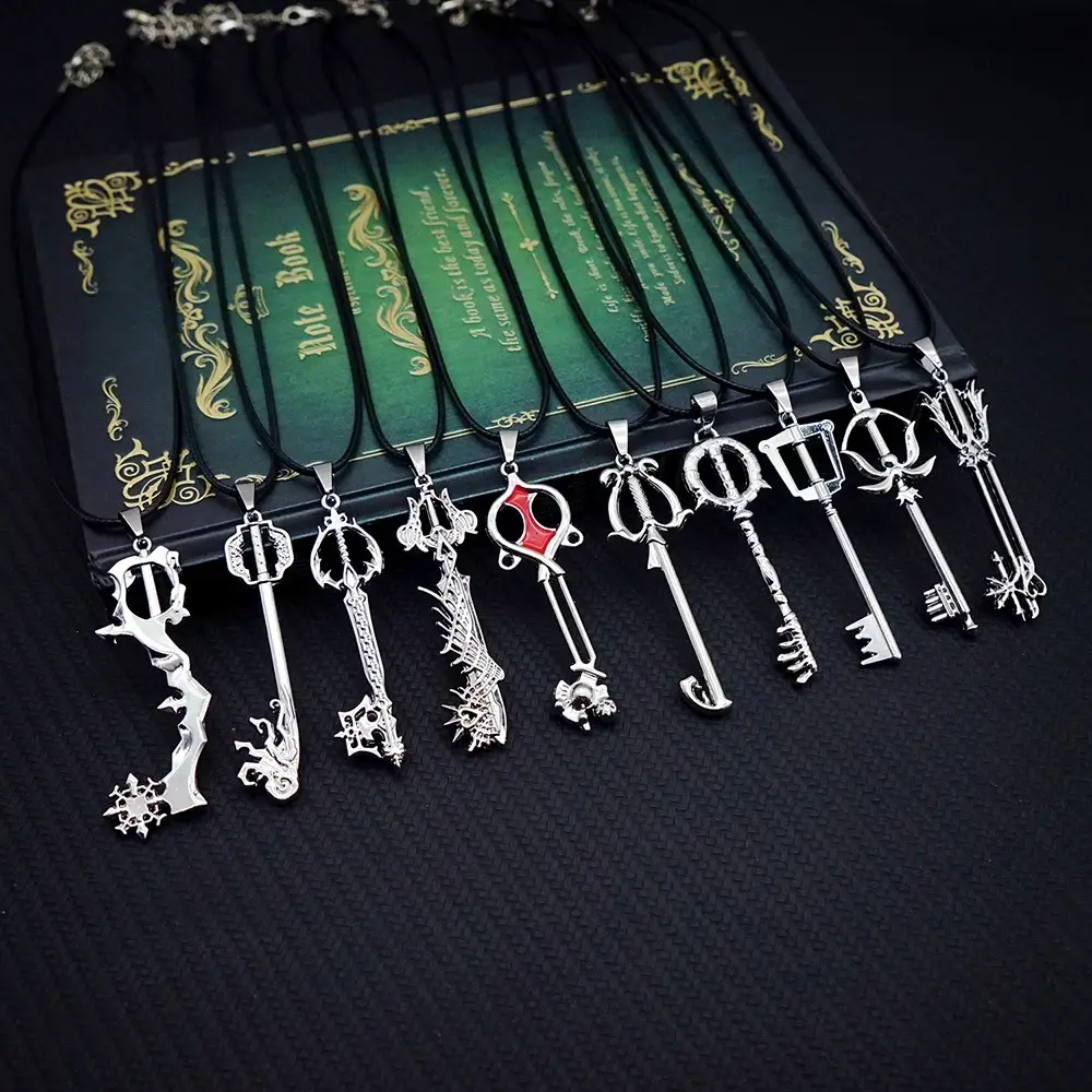 Kingdom Hearts Necklace for Women Men Sora Key Keyblade Necklaces Game Jewelry Pendant Chains Choker Collares Charm