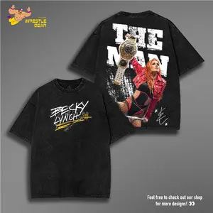 BECKY LYNCH THE MAN WASHED TEE, Wrestling Graphic Tee, Wrestler Shirt, Sports Shirt, Vintage Wresting Shirt, Wrestling Gift tshirts Menswear Top