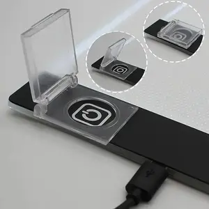 1pc/2pcs Diamond Painting Accessories Light Pad Switch Cover, Anti Accidental Touch Button Protector Cover, Dustproof Protective Cover For Light Pad And Button, Practical Plastic Accessories
