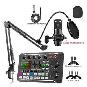 F998 Live Broadcast Device, Wireless Live Audio Equipment, Microphone Music Sound Control Equipment, Audio Mixer With Sound Converter/Mixer Control For Music Singing Live Machine For Computers, Phones, PC, Usb Audio Mixer