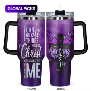 40 oz Tumbler, 1 Pc Vacuum Insulated Stainless Steel Cup Mug, Purple Starry Sky Design, Insulated and Durable, Christian Gift for Any Occasion: Birthdays, Holidays or Special Moments for Family, Friends and Coworkers #GLOBAL PICKS