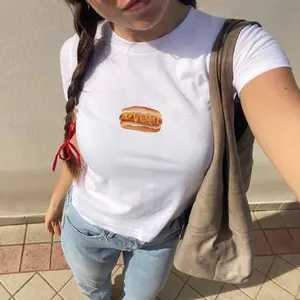 [ Sale Up To 40%] Hot Dog 90 Style Y2k Baby Tee