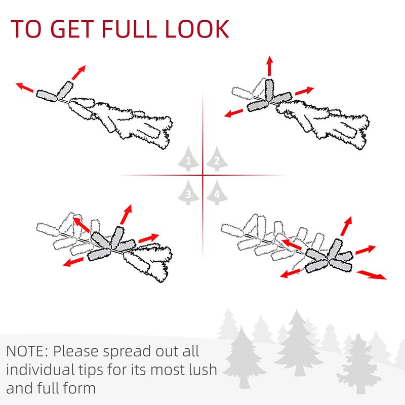 HOMCOM 6ft/7ft Artificial Pencil Christmas Tree, Slim Xmas Tree with 390 Realistic Branch Tips and Plastic Stand HOMCOM 6ft/7ft Artificial Pencil Christmas Tree, Slim Xmas Tree with 390 Realistic Branch Tips and Plastic Stand