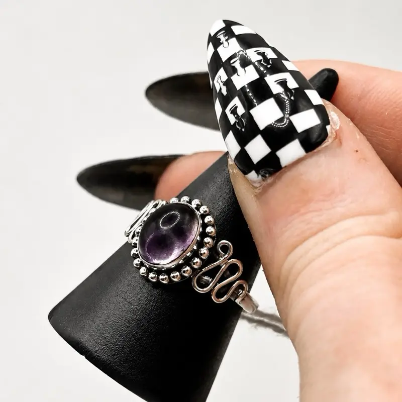 Amethyst size 8 925 sterling silver