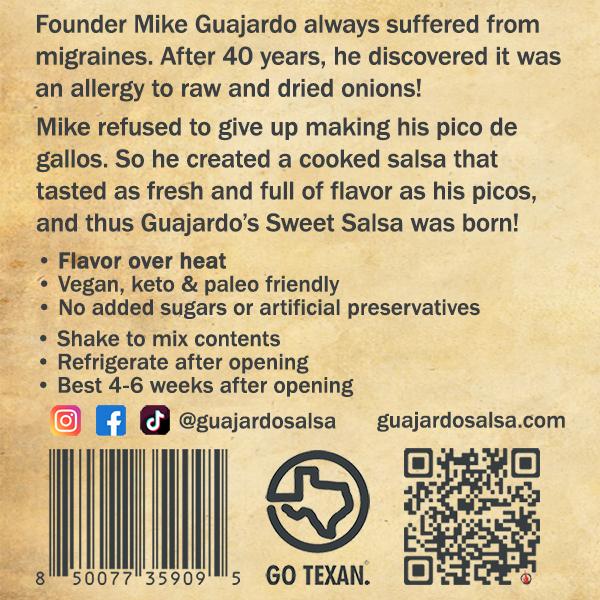 Hot Mix Smooth Sweet Salsa 16 oz - Naturally Sweet No Added Sugar Smooth Texture for Gourmet Dishes