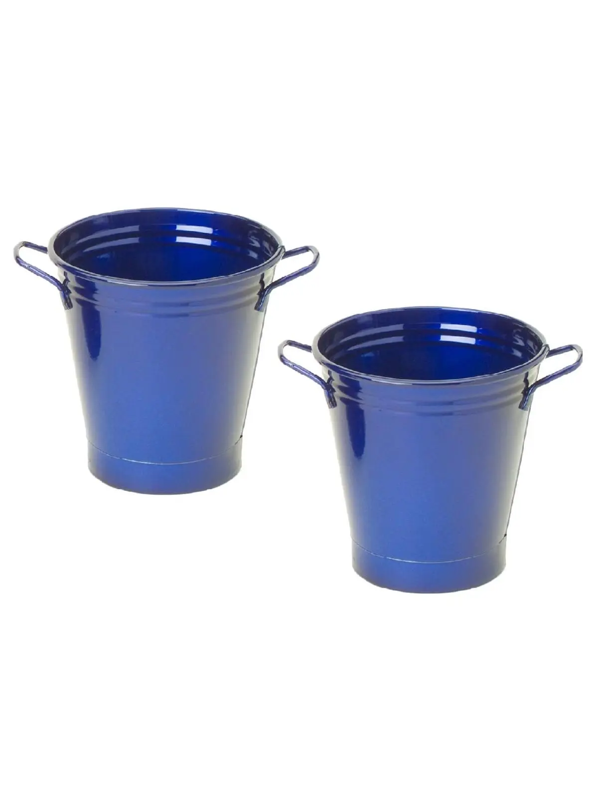 Houston Intl Trading 8135E GB S/2 Unisex Floral Metal Multi-Use Watertight Galvanized Steel French Planter - 7'D x 7'H, Wine Holder, Glazed Baked-On Enamel Beverage Tub