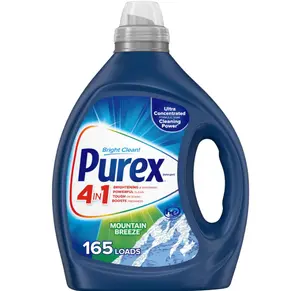 Purex 4-in-1 Laundry Detergent Liquid, Mountain Breeze, 82.5 oz, 165 Loads, Ultra Concentrated Laundry Detergent, Brightens & Whitens