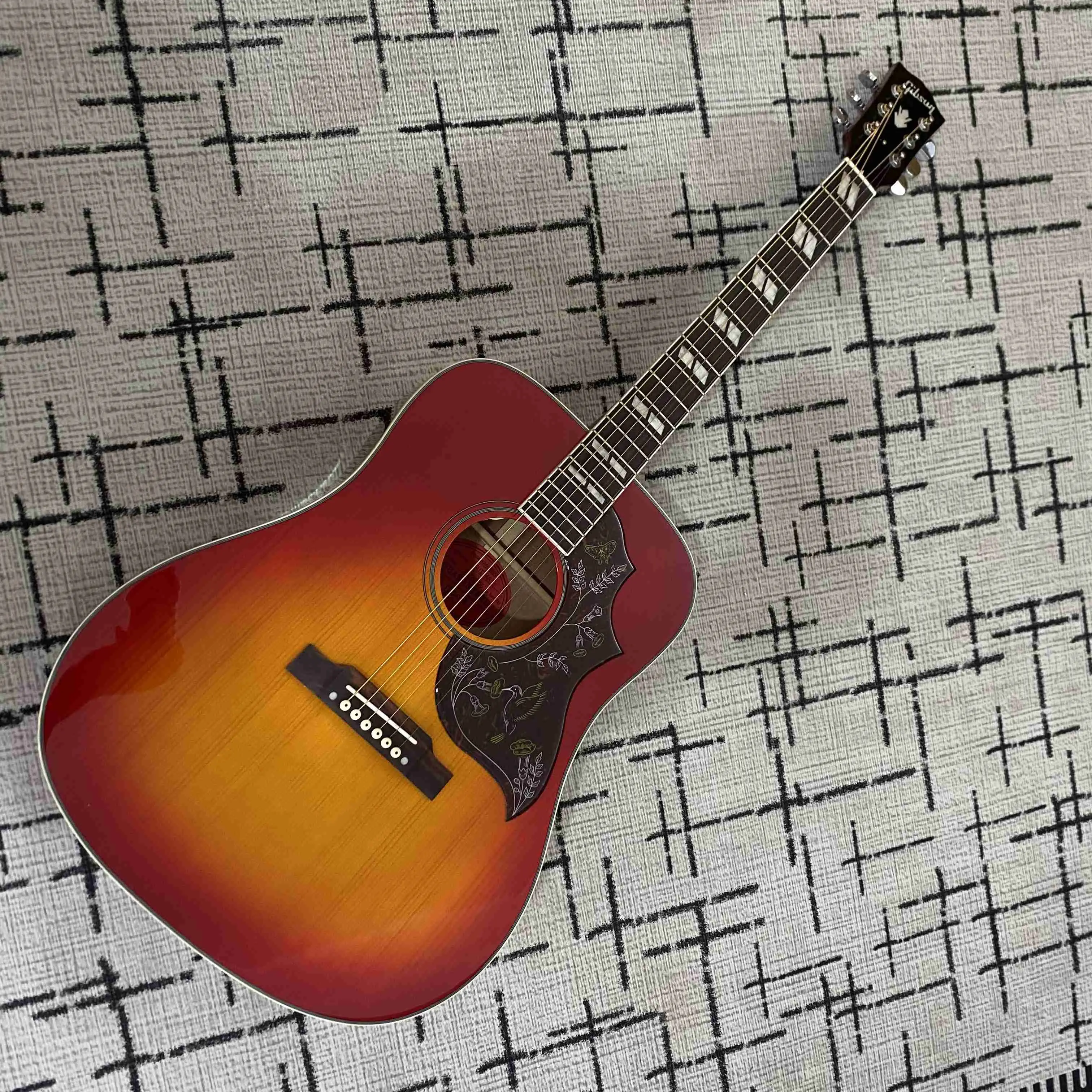 CS Hummingbird Original Acoustic Guitar with Pickups Rosewood Fingerboard 20 frets
