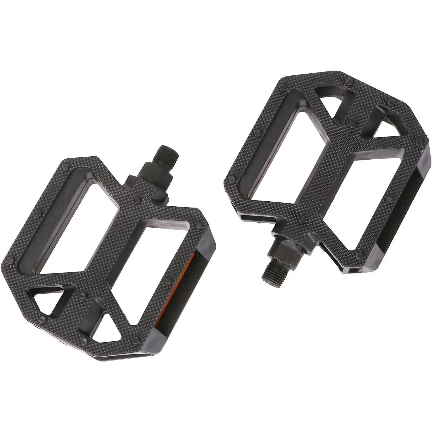 Sports Durable Polypropylene Bicycle Pedals with Reflector for Mountain Bike Road Bike and Other Bicycles,Two Thread Size(9/16"&1/2")