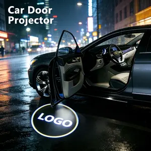 1PCS/2PCS/4PCS LED Car Door Logo Light Projector, Universal Welcome Ghost Shadow Light, High Definition Entry Lamp Decoration Accessories for Corvette CR-V Pilot HR-V Passport Ridgeline Grand, Easy Installation/No Drilling(Battery Not Included)