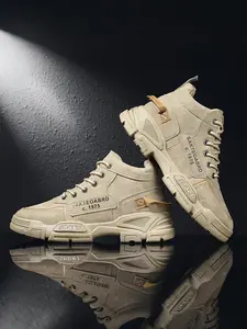 Men's Yellow Work Boots | All-Weather High-Top Boots | British Style Winter Shoes