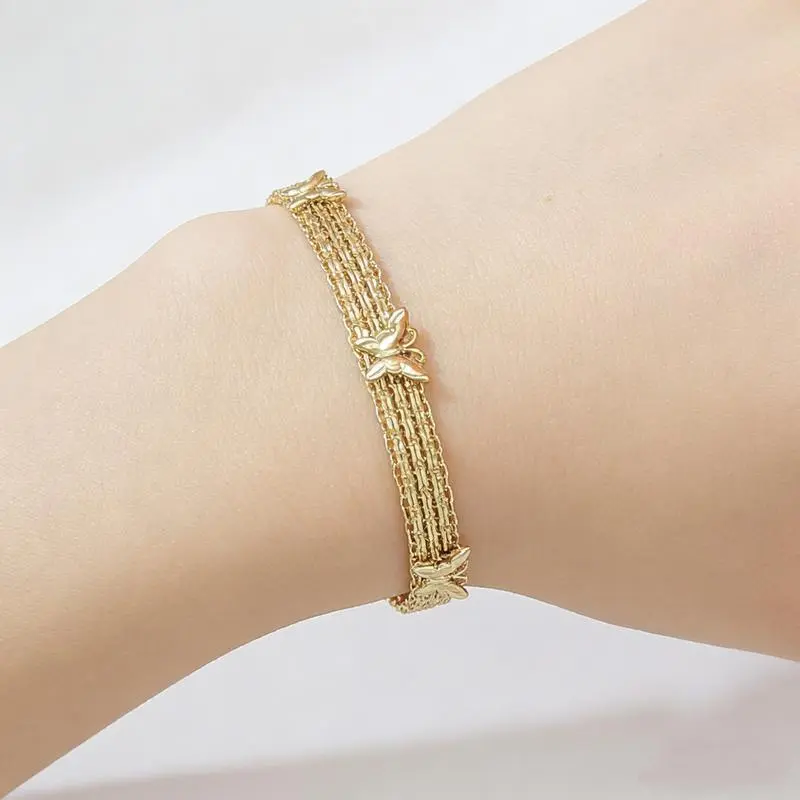 Women's Dainty Butterfly Friendship Adjustable Slider Sports Wristband - Cute, Meaningful BFF Valentine's Day Jewelry Gift (Adjustable Slider Bracelets)