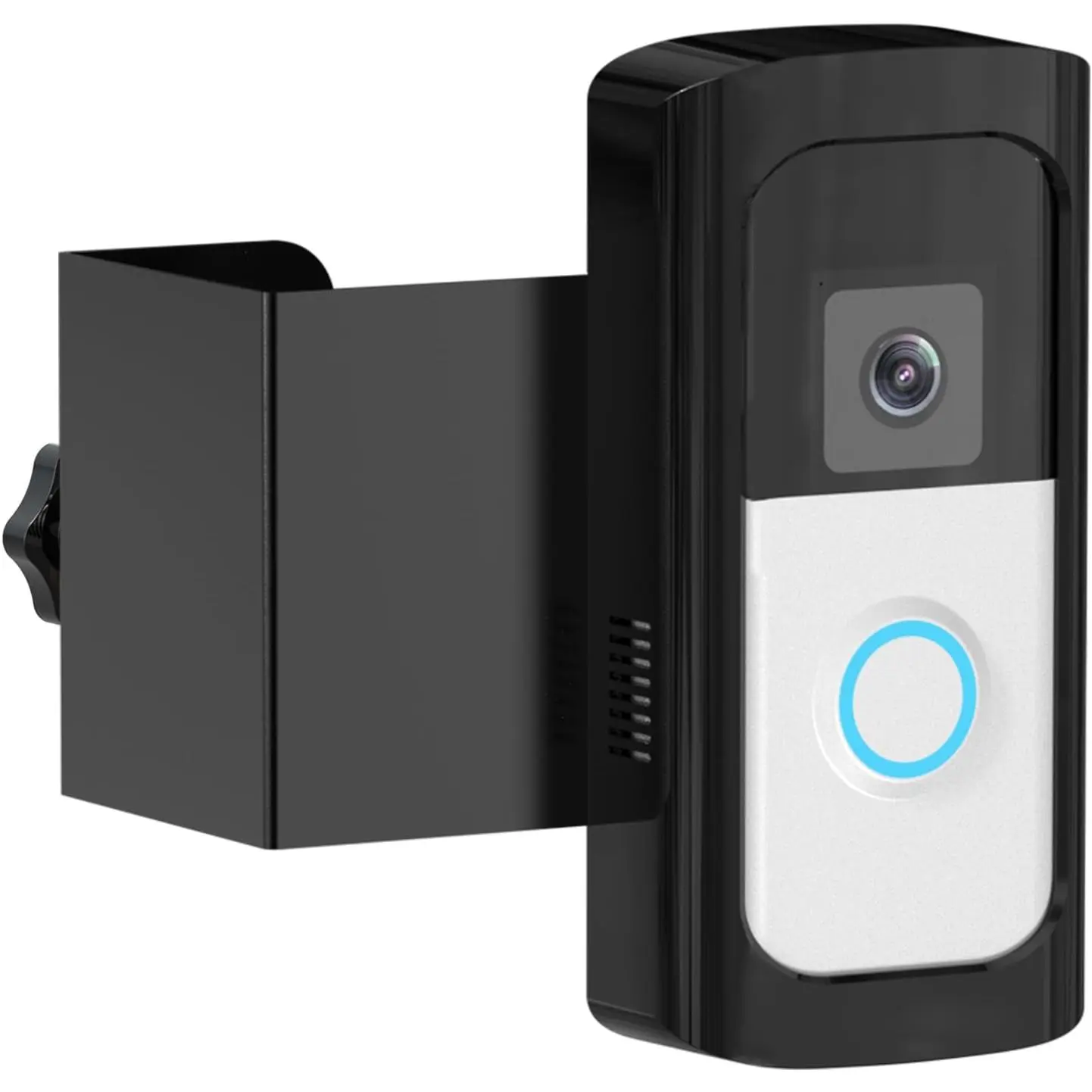 Anti-Theft Video Doorbell Camera Mount, Doorbell Bracket No Drilling Compatible with Most Video Doorbell for Houses, Apartments, Rentals (Black)