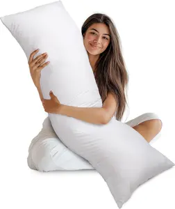 Full Body Pillow Insert for Adults, Soft & Fluffy Body Pillow for Side Sleepers, Long & Breathable Body Pillow Insert(20” X 54“)