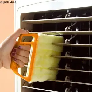 2PCS Window Blind Cleaning Brush Set, Handheld Multi-Slat Duster Cleaner for Blinds, Car Air Vents and Household Dust Removal, Easy Grip Cleaning Tool