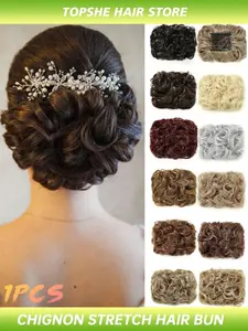 Women's Rose Bud Hair Bun Styling Tool, Easy Stretch Curl, Curly Hair Bun, Hair Bun Holder, Donut Hair Tie, Party Wedding Essential, Instant Style, Messy Bun Hair