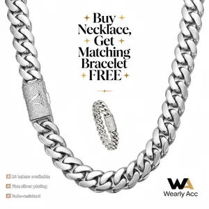 Silver Plated Cuban Link Chain Necklace, 14mm Width, 16-30 Inches, 26 Initial Letters Available, CZ Iced Out Flip Lock Clasp, Waterproof & Fade Resistant, Unisex Hip Hop Jewelry Gift