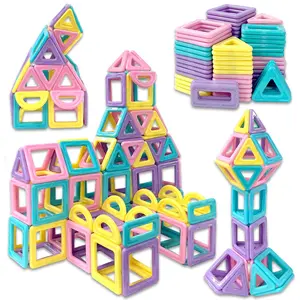 Magnetic Building Blocks Stem Toys, Medium Sized 3D Creative & Educational Architecture Set, Perfect Birthday & Halloween Gifts