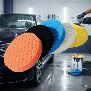 Professional Car Polishing Pad Kit: 5-Piece Set for 3-7 Inch Buffers, Waxing Wheel, Paint Correction & Detailing Tools, Car Shine Enhancer, Durable Polisher Pads for Auto Body Repair & Car Care