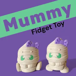 3D Printed Mummy Fidget Toy: Spooky Halloween Desk Decor