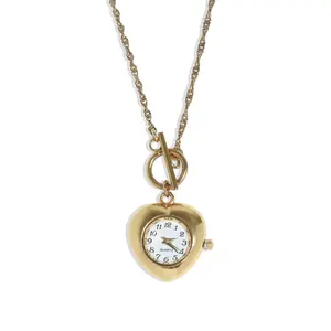 Timeless Love Gold Watch Necklace