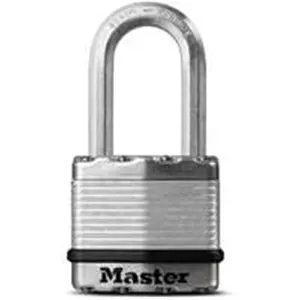 212 MAIN Heavy-Duty Weatherproof Safety Padlock - Master Lock M1XKADLF, 1.75 in. Body with 1.50 in. Shackle, Dual Armor, Laminated Steel, Scratch Resistant (for Automotive & Motorcycle Security)