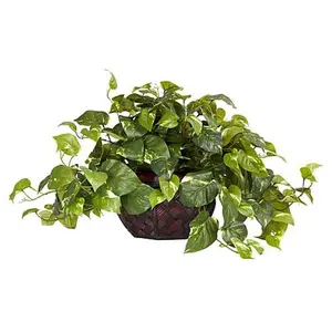 Nearly Natural Pothos with Decorative Vase Silk Plant