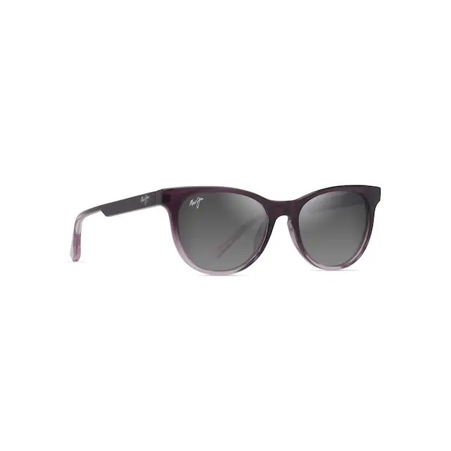 Maui Jim Lonomea Sunglasses GS588-28 Shny Trans Drk Violet to Lilac Frame Neutral Grey Lenses