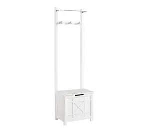 Derby Laundry Hamper with Cushioned Seat and Towel Rack Stool