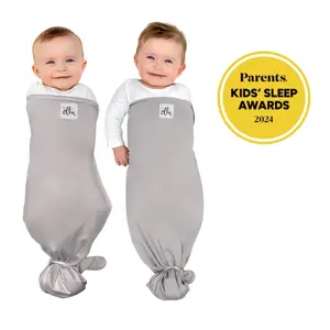 The Ollie Swaddle - Moisture-Wicking for Better Sleep - Promotes Neuro-Development, Eases Waking & Soothing, Adjustable Fit for Growing Babies