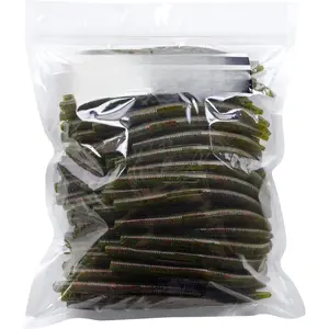 Dinger Classic Worm All-Purpose Soft Plastic Bass Fishing Lure 100 Pack, 5 Inch