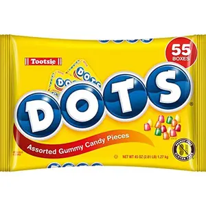 DOTS Individually Wrapped Candy - Original Gummy Candy 55 ct Mini Candy Boxes - Flavors Cherry, Lime, Orange, Lemon & Strawberry - Gluten Free, Kosher & Peanut Free Gumdrops