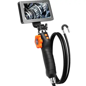 VEVOR Borescope Endoscope Two-Way 180° Articulating 5" IPS 8X Zoom 6.4mm Lens
