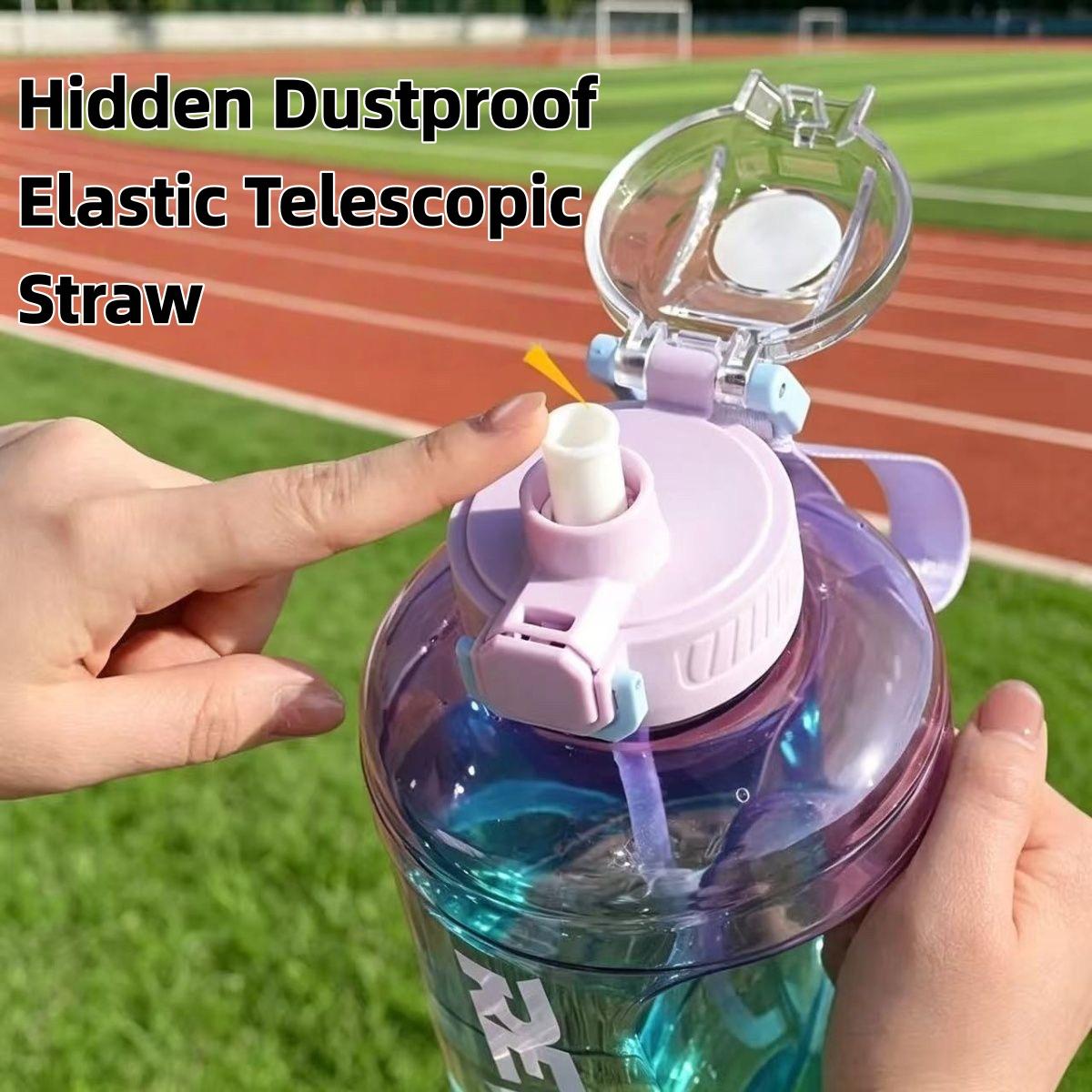 1600ml Leakproof Sports Water Bottle with Straw and Handle, Large Hydration Container for Gym Workout, Outdoor Camping & Daily Use