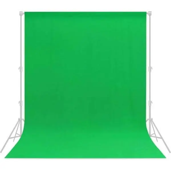 Big Size 10×6.6 FT (3m×2m) Green Screen Photography Backdrop, Green Screen for Videos, Virtual Chroma Key High Density Polyester Fabric, Pure Green Photo Background Curtain, Collapsible Seamless Background for Portrait Shooting, Parties and Video Studios