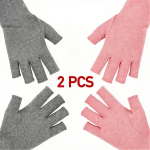 Embercraft 2 Pairs Compression Gloves for Arthritis Pain Relief Fingerless Design for Typing & Daily Tasks Supportive Breathable Fabric Ideal for Carpal Tunnel Hand Fatigue Joint Care Healthcare Golf