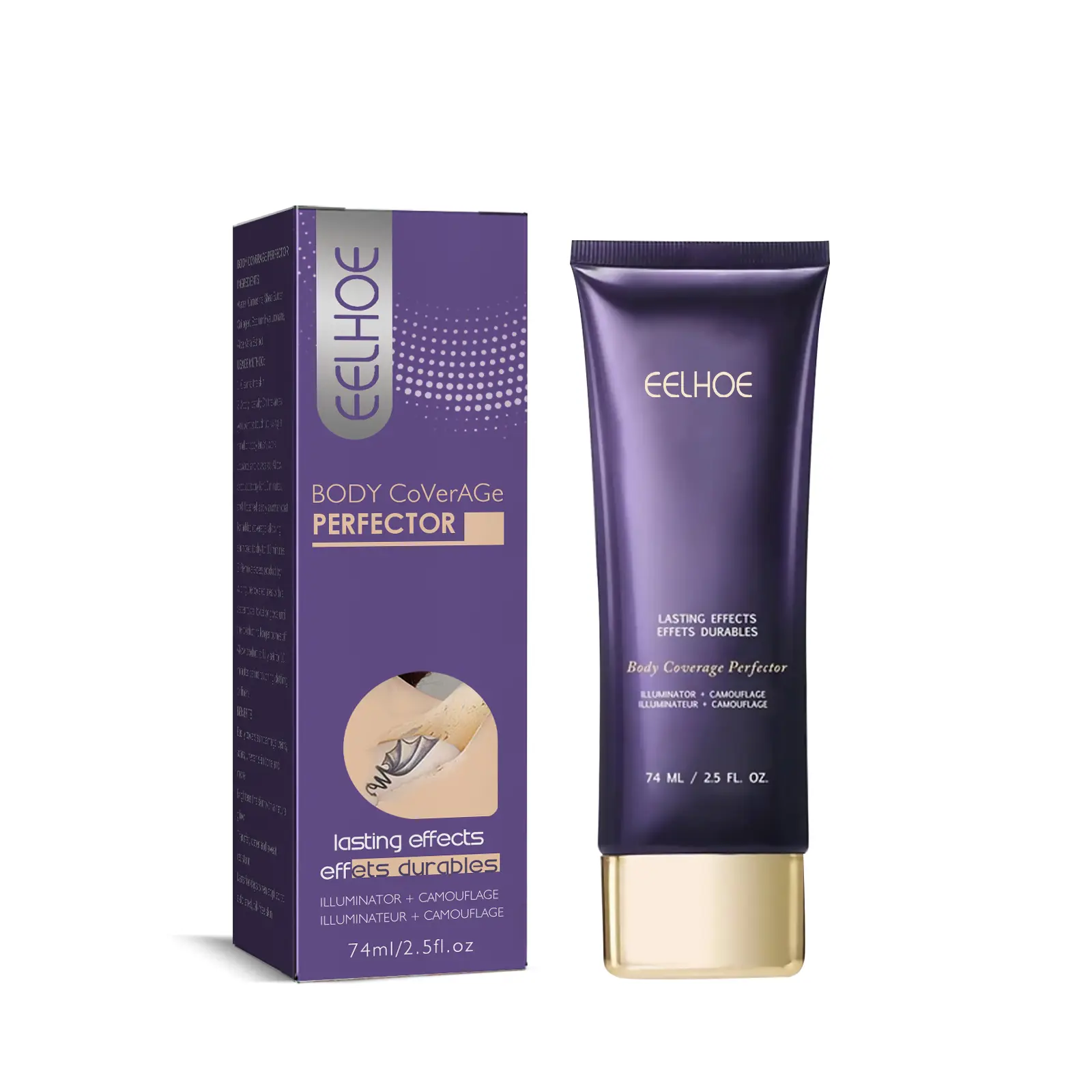 EELHOE Tattoo Concealer Repair Cream Cover Body Tattoo Scars Birthmarks Moisturizing Whitening Invisible Concealer