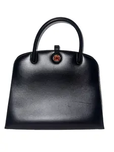Pre-owned HERMÈS leather Shoulder Bags H25121974 Hermes Dalvy 30 Black Leather