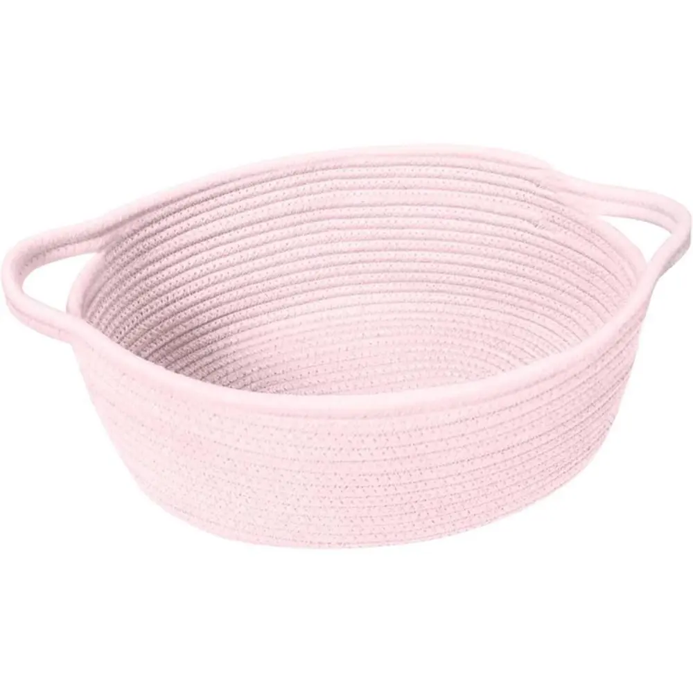 Small Woven Basket, Baskets for Gifts Empty, Cotton Rope Bin Box, Basket, Wicker Basket with Handles, Cute Storage Basket for Decor, Light , 12"x 8"x 5"