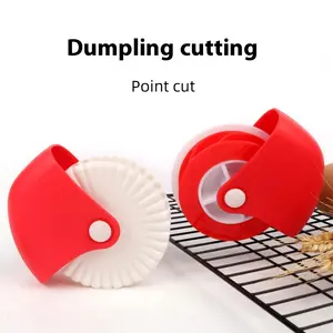 Kitchen Pastry Cutter Wheel Pizza Edge Roller Rolling Knife Baking Tool Manual Twist Wheel Dough Cutter