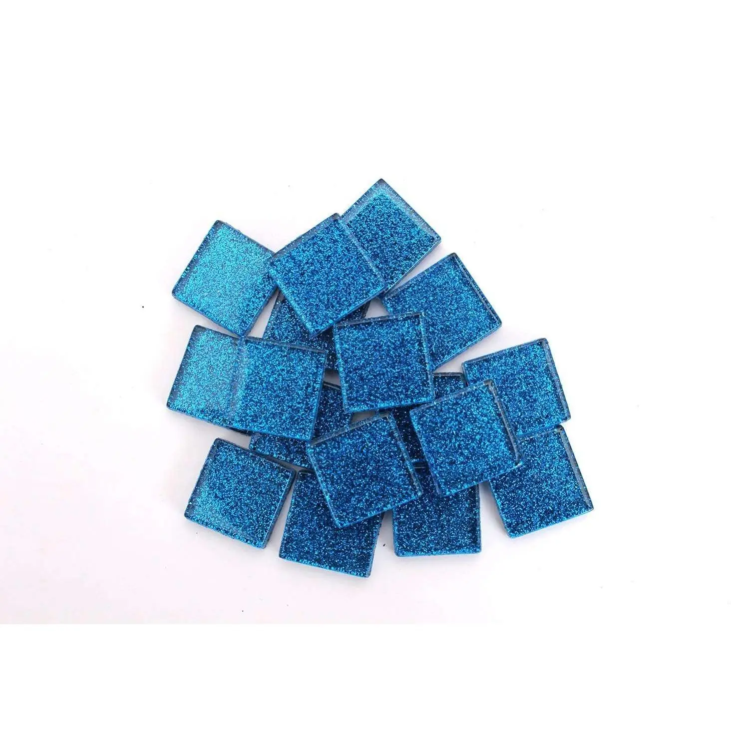Blue Glitter Mosaic Tile - 3/4 Inch
