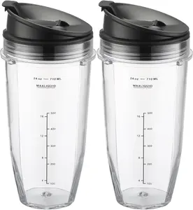 Replacement 24oz Blender Cup For  BN401 SS401 BN751 BN801 BL450 BL456 BL480 Foodi SS401 SS101 TWISTi SS151 SS351 Cups, 24oz Blender Cup with Sip & Seal Lid Replacement Blender  for