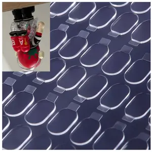 Glue Dots Removable Sticky Tack, Waterproof Poster Putty Double Sided Dots for Party Decoration Picture (100Pcs, 0.31'' * 0.51'' Oval)