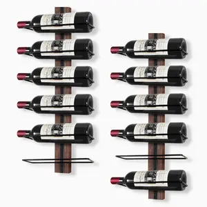 Wine Rack Wall Mounted for 12 Wine Bottles, Wall Wine Rack Wood Wine Racks for Wall, Wine Holder Wall Mounted Wine Bottle Racks for Kitchen, Dining Room, Bar