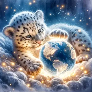 Leopard Animal Diamond Painting Kit Square Round Diamond 5D DIY Earth Mosaic Handmade Art Adult Exquisite Gift Home Decor