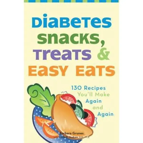 Used Softcover Book - Diabetes Snacks, Treats, and Easy Eats: 150 Delicious and Healthy, Low-Carb, Easy-to-Make Recipes (150 Pages) for People With Diabetes by Barbara Grunes (English, Surrey Books, Stocking the Pantry Focus)
