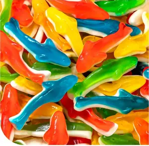Gummy Sharks - 1 Pound Pack - Assorted Fruit Shark Gummies - Fish Candy for Goodie Bags, Gifting, Pool Parties, Snacking & Dessert Decorating - Chewy Candy