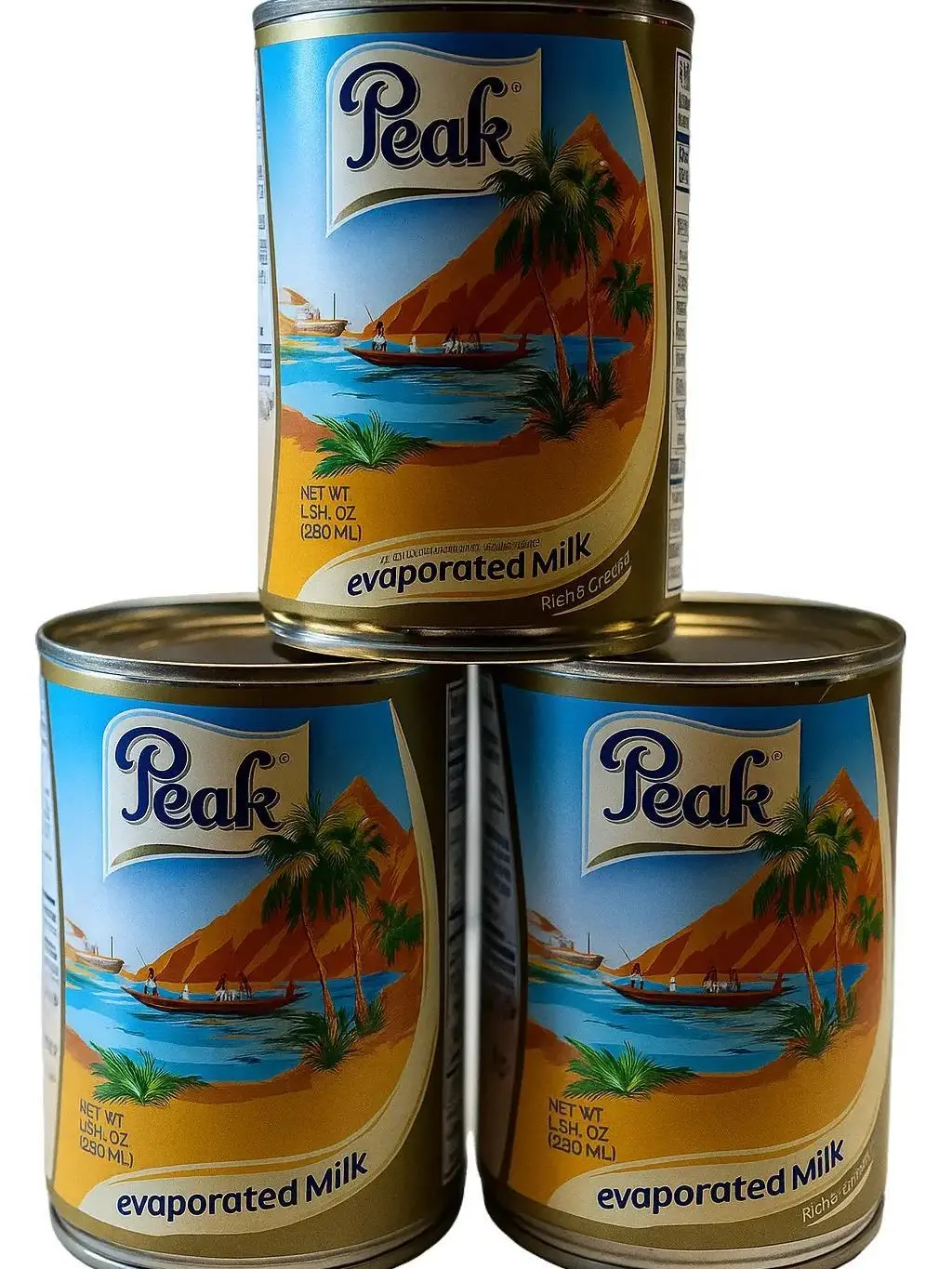 Peak Evaporated Milk - (3 cans)