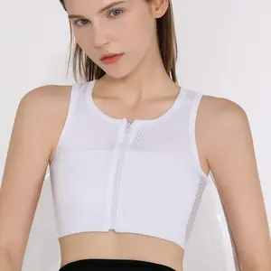 VibeFit 2026 New Mesh Chest Binder for Transgender FTM Front Zipper Binder Breathable and Strong Compression Tomboy Tank Top Womenswear