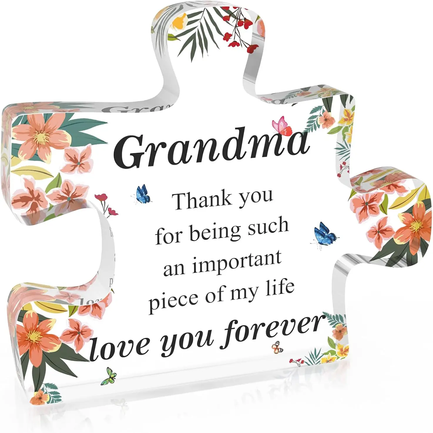 Grandma Christmas Gifts, Stocking Stuffers for Grandma, Gifts for Grandma, Grandma Mothers Day Gift Ideas, Gigi Gifts, Grandma acrylic plaque, Valentines Day Gifts for Grandma, Grandparents Day Gifts - Acrylic Puzzle Plaque